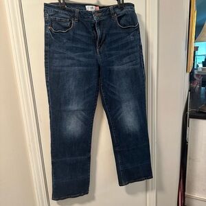 CAbi Blue Straight Jeans Classic Style